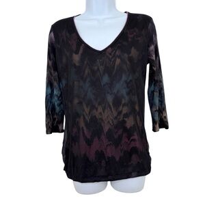 Vanilla Sugar Mesh Overlay Boho Artsy Top M‎